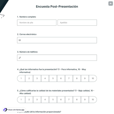 Encuesta Post-Presentación