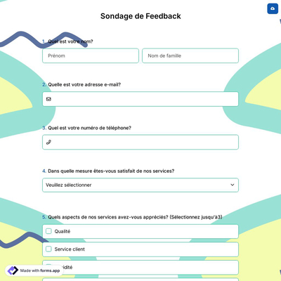 Sondage de Feedback