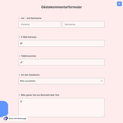 Gästekommentarformular
