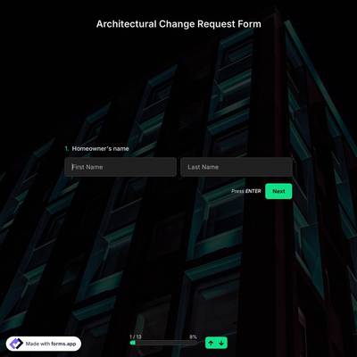 Architectural Change Request Form