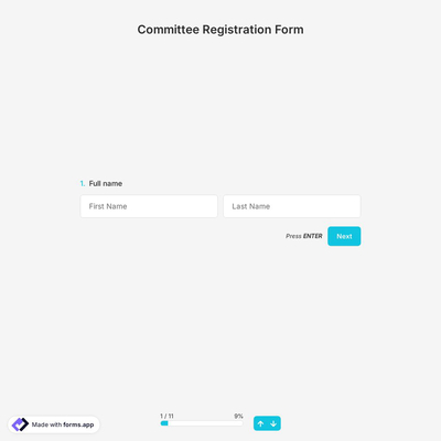 Committee Registration Form