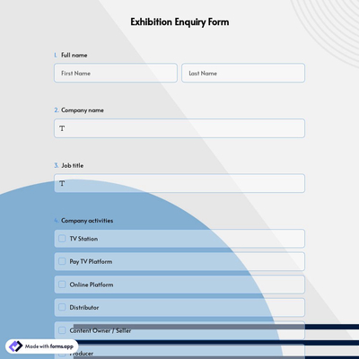 Exhibition Enquiry Form