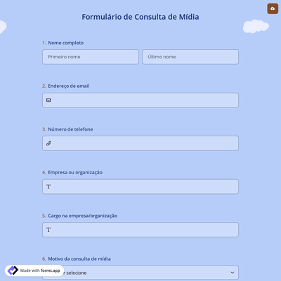 Formulário de Consulta de Mídia