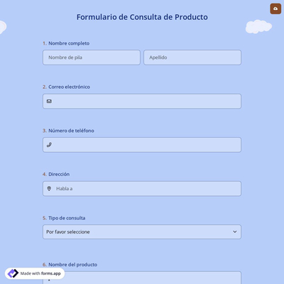 Formulario de Consulta de Producto
