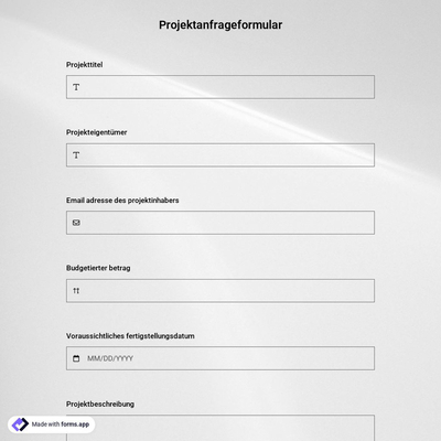 Projektanfrageformular