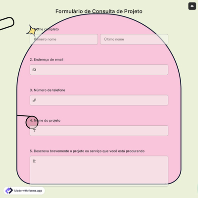 Formulário de Consulta de Projeto