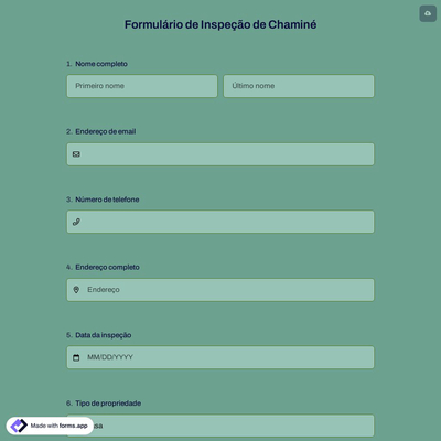Formulário de Inspeção de Chaminé