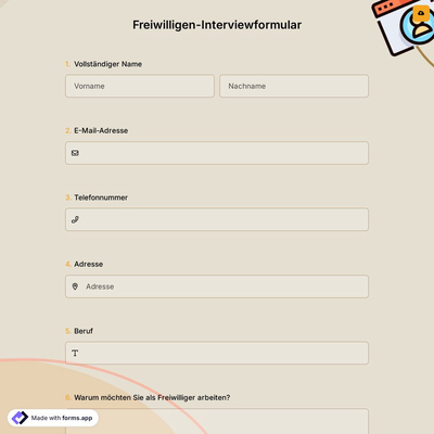 Freiwilligen-Interviewformular