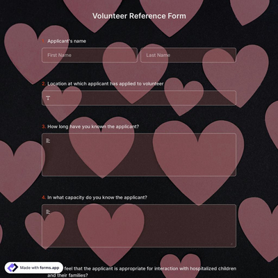 Volunteer Reference Form