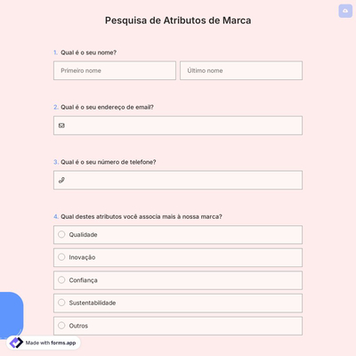 Pesquisa de Atributos de Marca