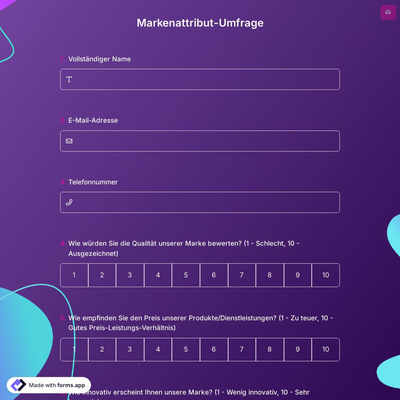 Markenattribut-Umfrage