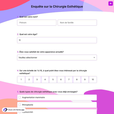 Enquête sur la Chirurgie Esthétique
