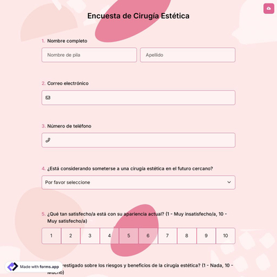 Encuesta de Cirugía Estética