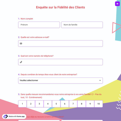 Enquête sur la Fidélité des Clients