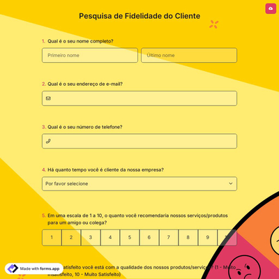 Pesquisa de Fidelidade do Cliente
