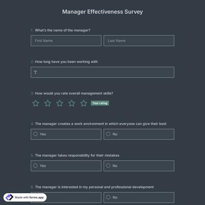 Manager Effectiveness Survey