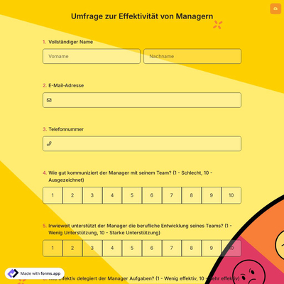 Umfrage zur Effektivität von Managern