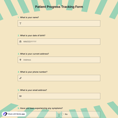 Patient Progress Tracking Form