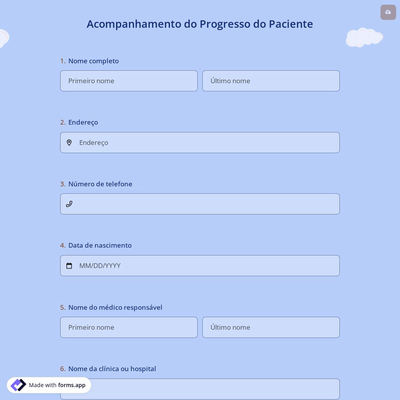 Acompanhamento do Progresso do Paciente