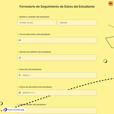 Formulario de Seguimiento de Datos del Estudiante