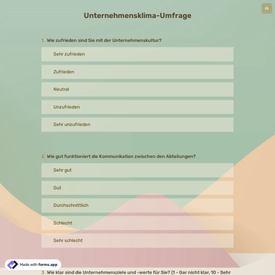 Unternehmensklima-Umfrage