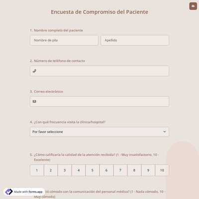 Encuesta de Compromiso del Paciente