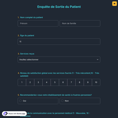 Enquête de Sortie du Patient