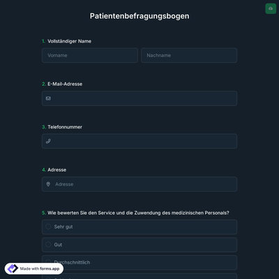 Patientenbefragungsbogen