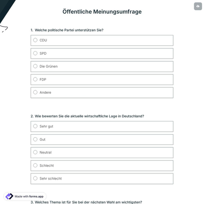 Öffentliche Meinungsumfrage