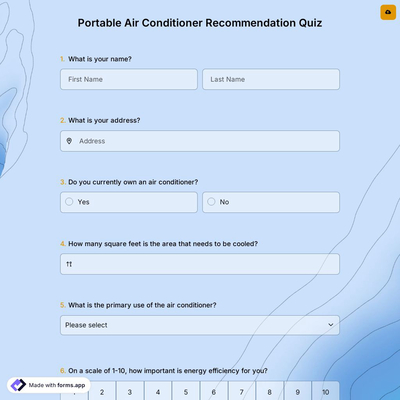 Portable Air Conditioner Recommendation Quiz
