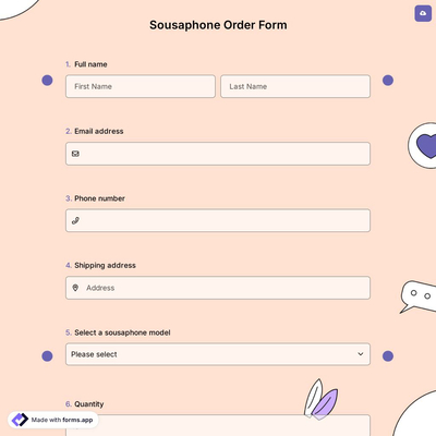 Sousaphone Order Form