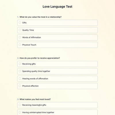 Love Language Test