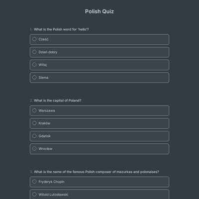 Polish Quiz