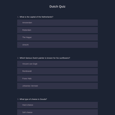 Dutch Quiz
