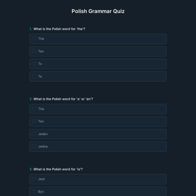 Polish Grammar Quiz