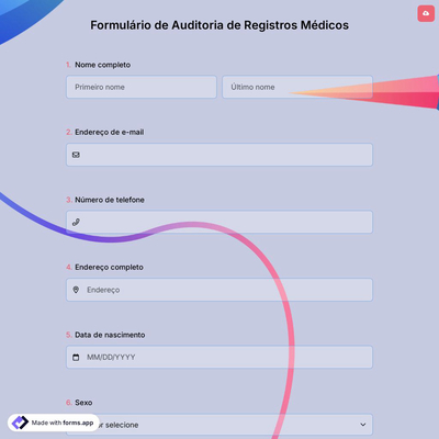 Formulário de Auditoria de Registros Médicos