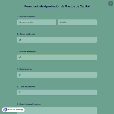 Formulario de Aprobación de Gastos de Capital
