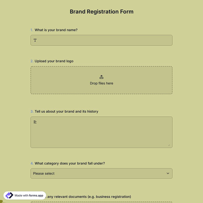 Brand Registration Form