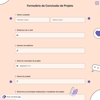 Formulário de Conclusão de Projeto