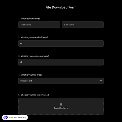 File Download Form