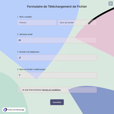 Formulaire de Téléchargement de Fichier