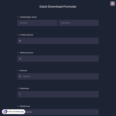 Datei-Download-Formular