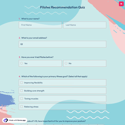 Pilates Recommendation Quiz