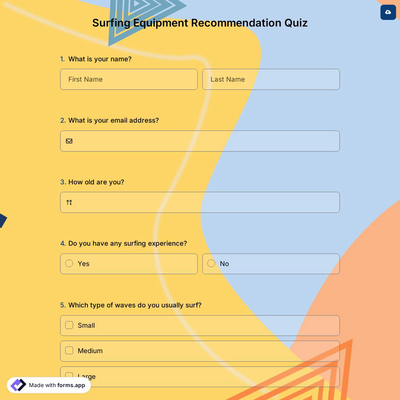Surfing Equipment Recommendation Quiz