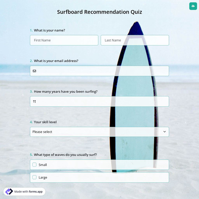 Surfboard Recommendation Quiz