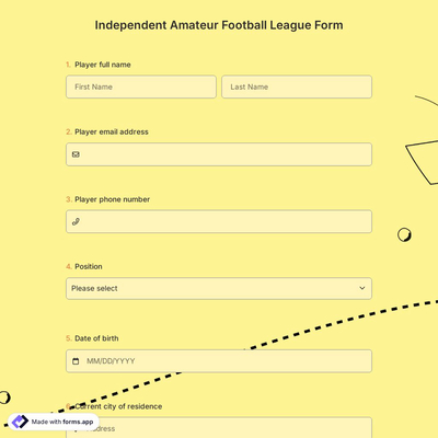Independent Amateur Football League Form