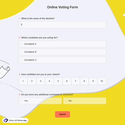 Online Voting Form