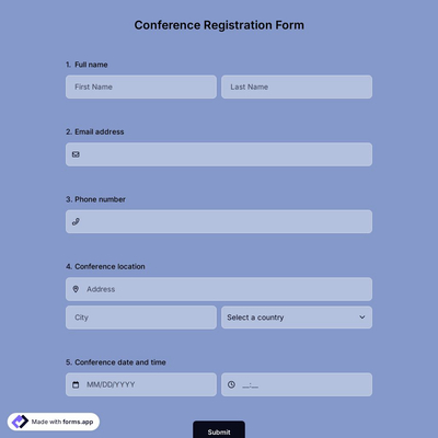 Conference Registration Form