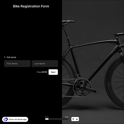 Bike Registration Form