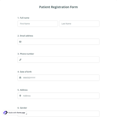 Patient Registration Form